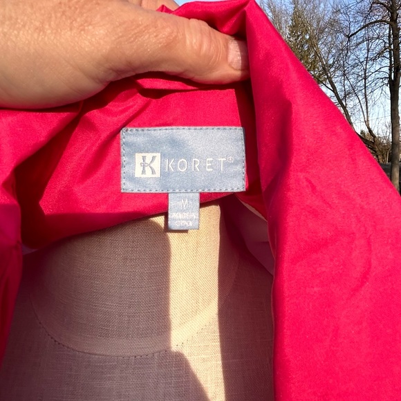 Koret Red White & Blue Color-Block 7-Pocket
Travel Rain/Wind Jacket Sz. M - Picture 6 of 16